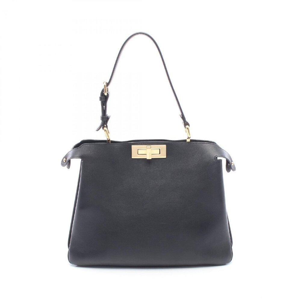 Fendi Peekaboo Soft Handbag Leather Black